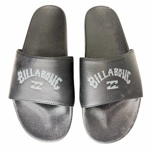 Billabong Black Slide Sandals with Logo